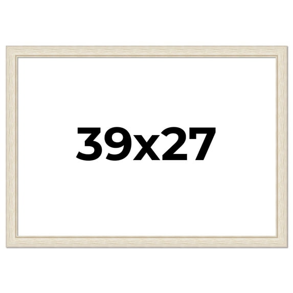 39x27 Frame White Real Wood Picture Frame Width 1.75 inches | Interior Frame Depth 0.5 inches |