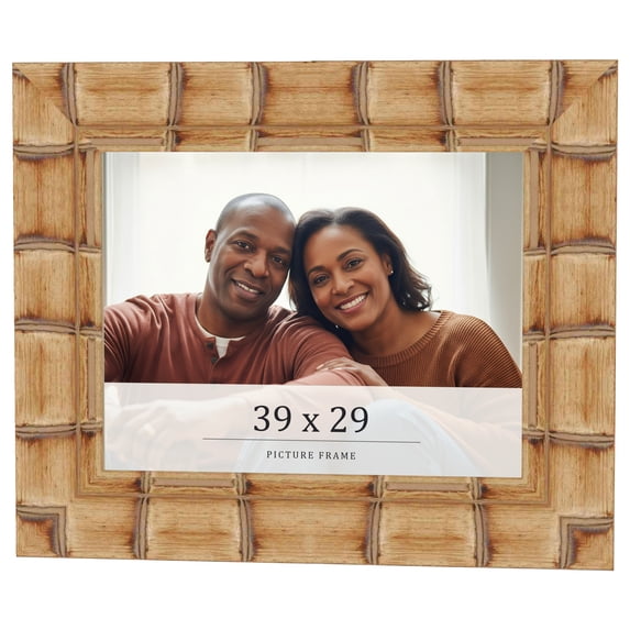 39x29 Frame Beige Real Wood Picture Frame Width 3 inches | Interior Frame Depth 0.5 inches |