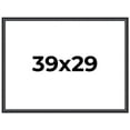 thumbnail image 1 of 39x29 Frame Black Real Wood Picture Frame Width 1.25 inches | Interior Frame Depth 0.5 inches |, 1 of 8