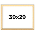 thumbnail image 1 of 39x29 Frame Gold Plein Aire Solid Wood Picture Frame Width 2 Inches | Interior Frame Depth 0.5, 1 of 8