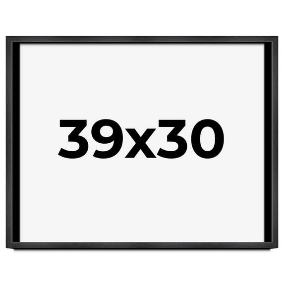 39x30 Frame Black Charcoal Grey Wood Textured Picture Frame | 0.75 Inch Moulding Width | Gunmetal