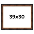 thumbnail image 1 of 39x30 Frame Brown Walnut Gold Ornate Trim Solid Wood Plein Air Picture Frame | 3 Inch Moulding, 1 of 8