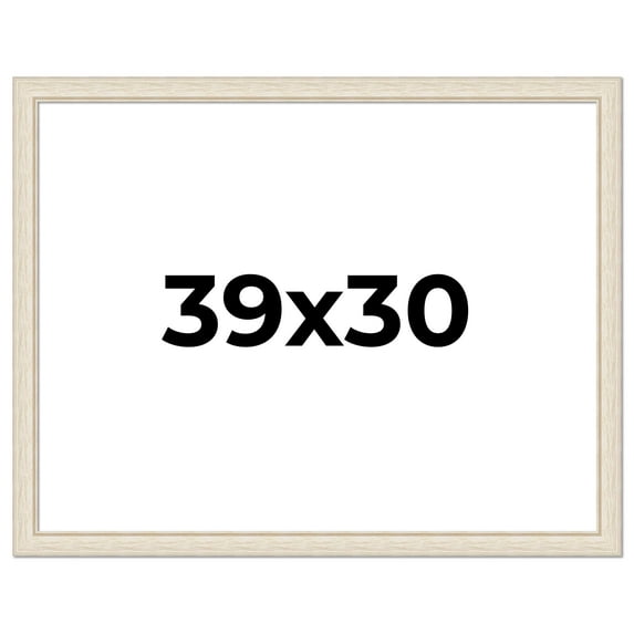 39x30 Frame White Real Wood Picture Frame Width 1.75 inches | Interior Frame Depth 0.5 inches |