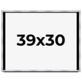 thumbnail image 1 of 39x30 Shadow Box Frame Silver | 1.375 Inches Deep Real Wood Contemporary Shadowbox Display Frame |, 1 of 7