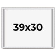 thumbnail image 1 of 39x30 Shadow Box Frame Silver | 1.625 Inches Deep Real Wood Contemporary Shadowbox Display Frame |, 1 of 7
