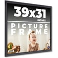 thumbnail image 1 of 39x31 Frame Black Passaggi Solid Wood Picture Frame Width 1.5 Inches | Interior Depth 0.5 Inches |, 1 of 8