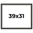 thumbnail image 1 of 39x31 Frame Black Real Wood Picture Frame Width 2.25 Inches | Interior Frame Depth 0.5 Inches |, 1 of 8