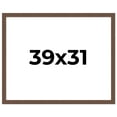 thumbnail image 1 of 39x31 Frame Brown Farmhouse Solid Wood Picture Frame Width 1.5 Inches | Interior Frame Depth 0.5, 1 of 8