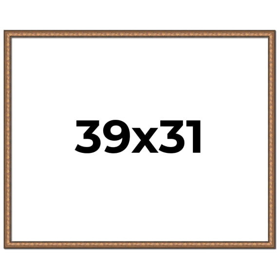 39x31 Frame Gold Real Wood Picture Frame Width 1.25 inches | Interior Frame Depth 0.5 inches |