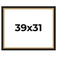 thumbnail image 1 of 39x31 Frame Gold Real Wood Picture Frame Width 2.25 Inches | Interior Frame Depth 0.5 Inches |, 1 of 8