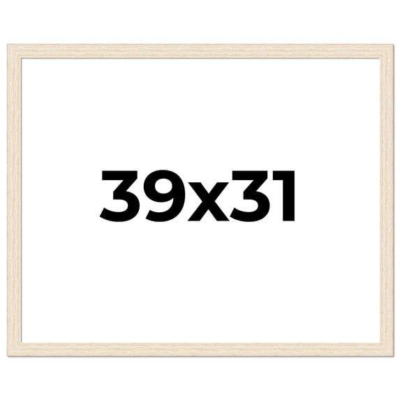 39x31 Frame White Real Wood Picture Frame Width 1.5 inches | Interior Frame Depth 0.5 inches | Barn