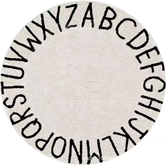 39x39 Inch Round Area Rug - Cool-Isolating Stain-Resistant Carpet for Living Room Sofa/Coffee Table, Study & Bedroom Side