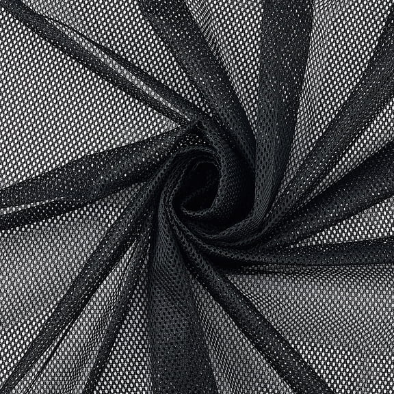 39x63 Inch Black Elastic Netting Stretchy Mesh Liner Cloth Breathable Soft Net Fishnet Material See Through Polyester Fabric