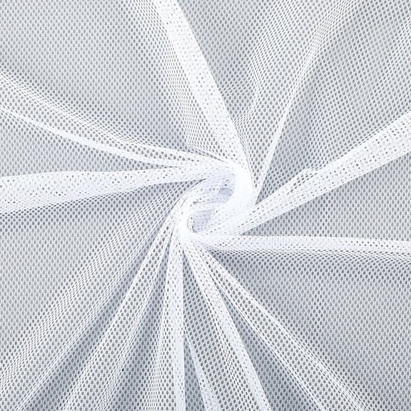 39x63 Inch White Elastic Netting Stretchy Mesh Liner Cloth Breathable Net Fishnet Soft Material See Through Polyester Fabric