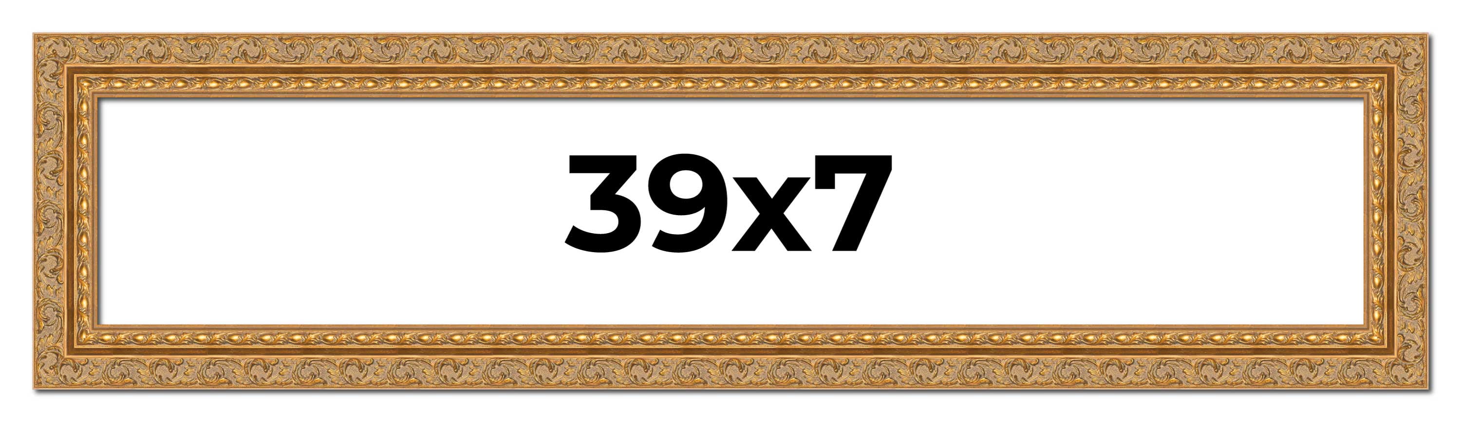 39x7 Frame Gold Ornate Solid Wood Picture Frame | 2 Inch Moulding Width ...
