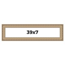 39x7 Frame Ornate Silver Beaded Solid Wood Picture Frame Width 2.5 Inches | Interior Depth 1 Inches