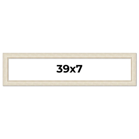 39x7 Frame White Real Wood Picture Frame Width 1.75 inches | Interior Frame Depth 0.5 inches |
