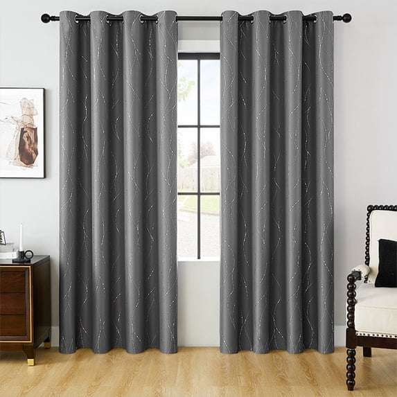 39x78 Inch Curtain Panel Pair - Elegant Stackable Curtain Set, Round Hole Curtains for Bedroom, Living Room & Home, Light-Filtering Curtains for Window Decor & Privacy