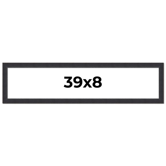 39x8 Frame Black Real Wood Picture Frame Width 1.25 Inches | Interior Frame Depth 0.5 Inches |