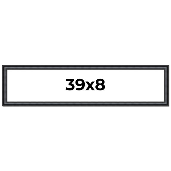 39x8 Frame Black Real Wood Picture Frame Width 1.25 inches | Interior Frame Depth 0.5 inches |