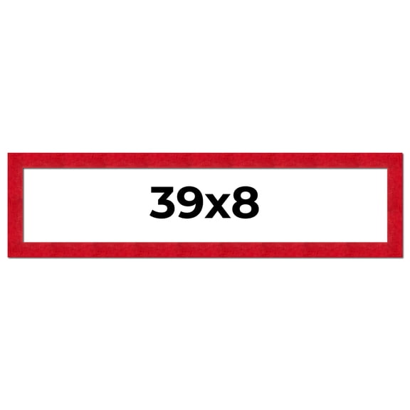 39x8 Frame Red Burl Solid Wood Picture Frame Width 1.75 Inches | Interior Frame Depth 0.5 Inches |
