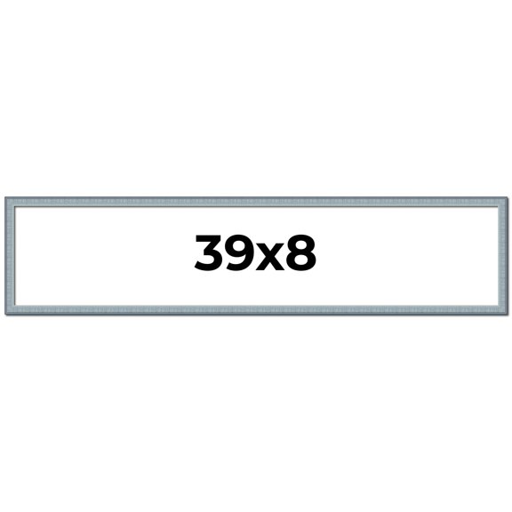 39x8 Frame Rustic Sky Blue Solid Wood Picture Frame | 0.75 Inch Moulding Width |Includes UV Acrylic