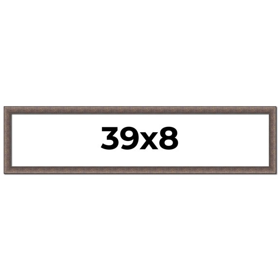 39x8 Frame Silver Real Wood Picture Frame Width 1.25 Inches | Interior Frame Depth 0.5 Inches |