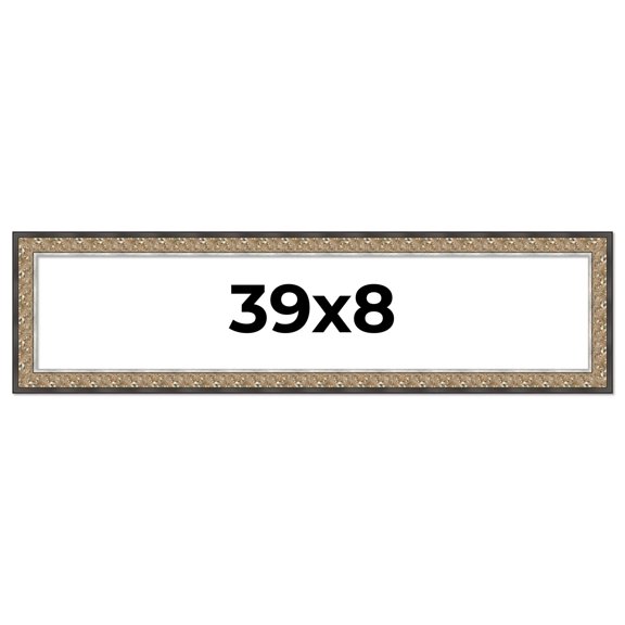 39x8 Frame Silver Real Wood Picture Frame Width 1.75 Inches | Interior Frame Depth 0.5 Inches |