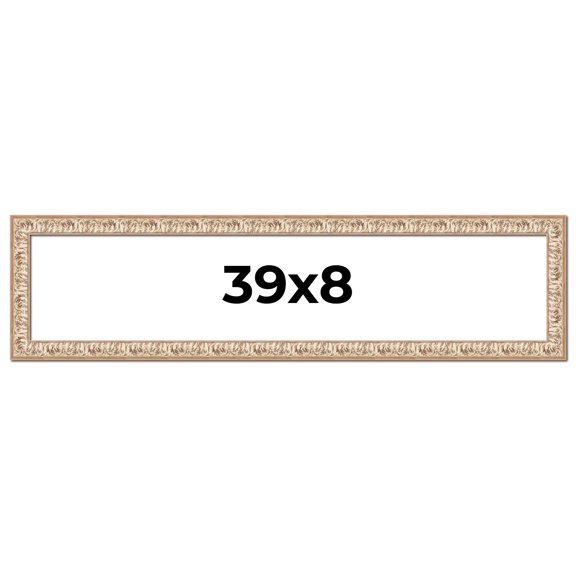 39x8 Frame White Real Wood Picture Frame Width 1.5 inches | Interior Frame Depth 0.5 inches |