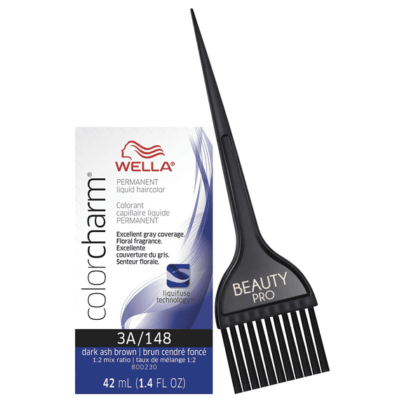 3A / 148 Dark Ash Brown, Wella ColorCharm Permanent Liquid Hair Color 42 ml / 1.4 oz