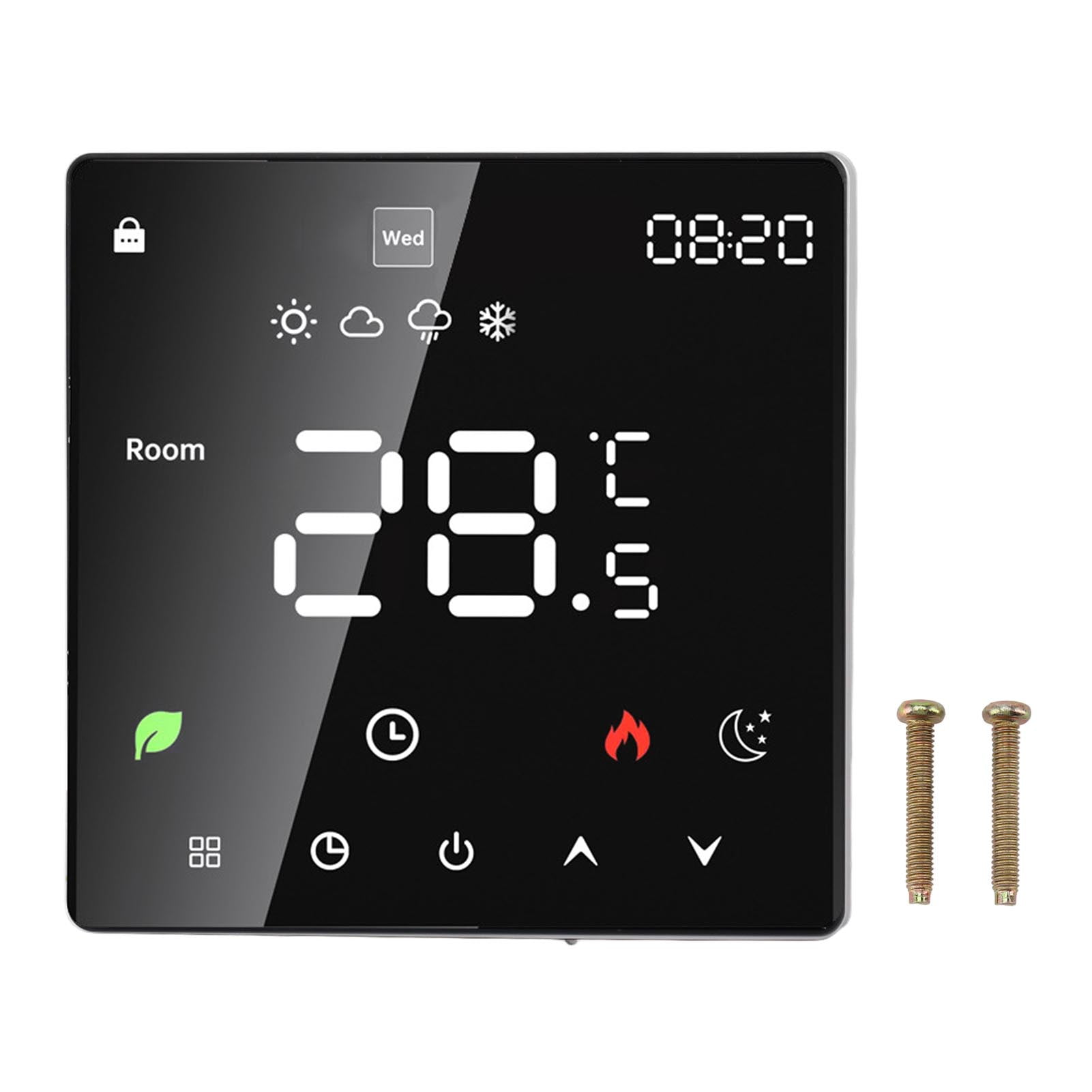 3A Digital Thermostat with LCD Display Smart Programmable Thermostat with Touchscreen Hydronic