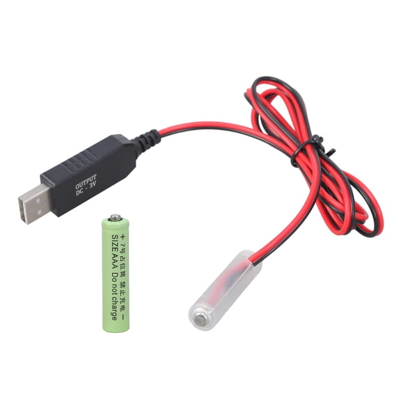 3A Eliminators Cable USB Power Supply Cable Replace 2pcs 1.5V 3A for Electric Toy Flashlights