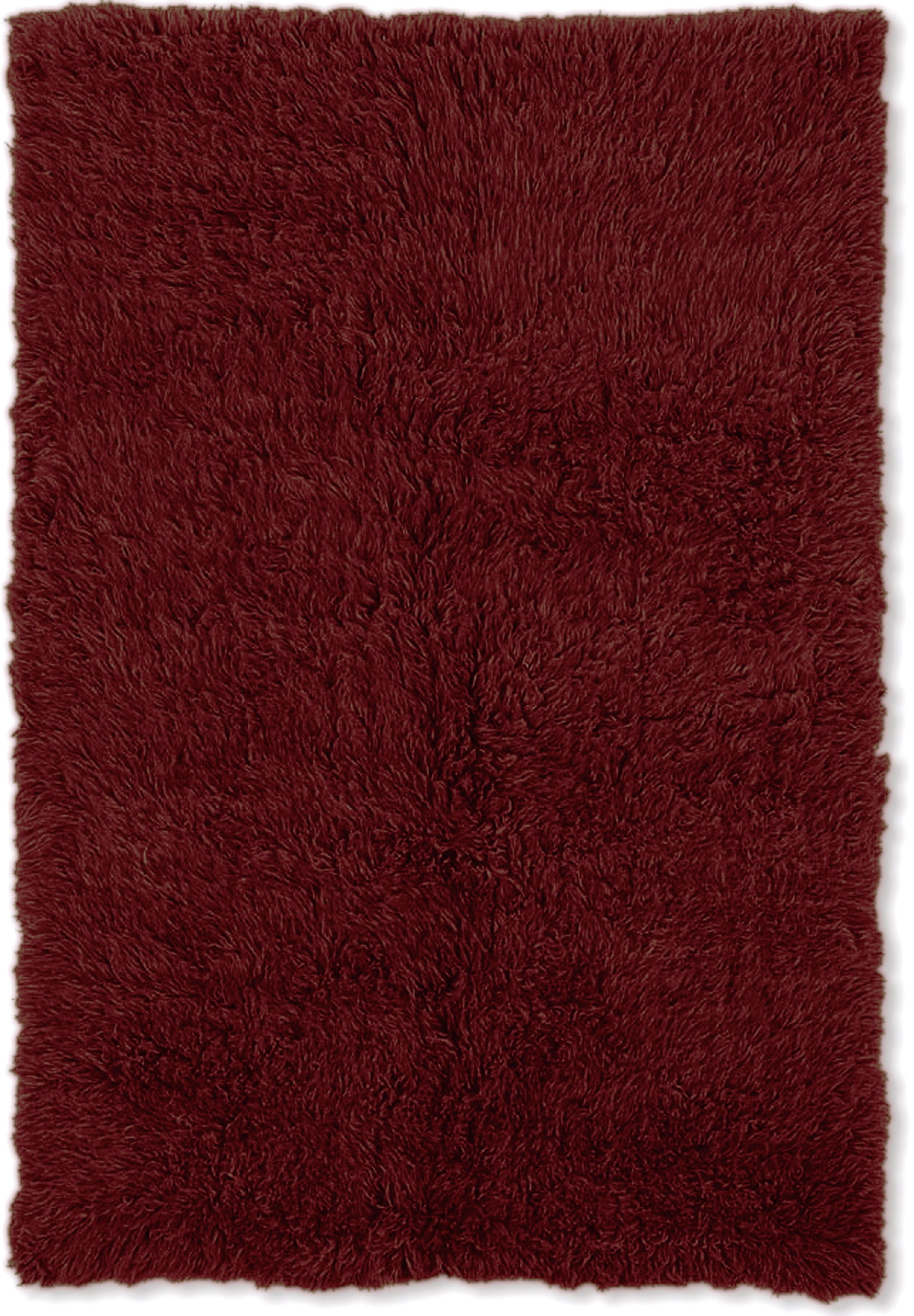 3A Flokati Rug Burgundy 9x12 Hand Woven Zealand Wool Authentic Classic Decor