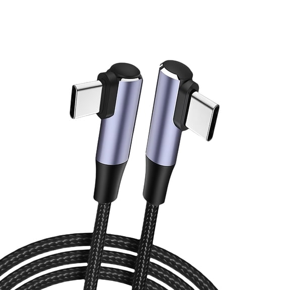 3A High Current Fast Charging Cable 90 Degree Angled Design Charging Wire for Horizontal Screen Gaming and Daily Use