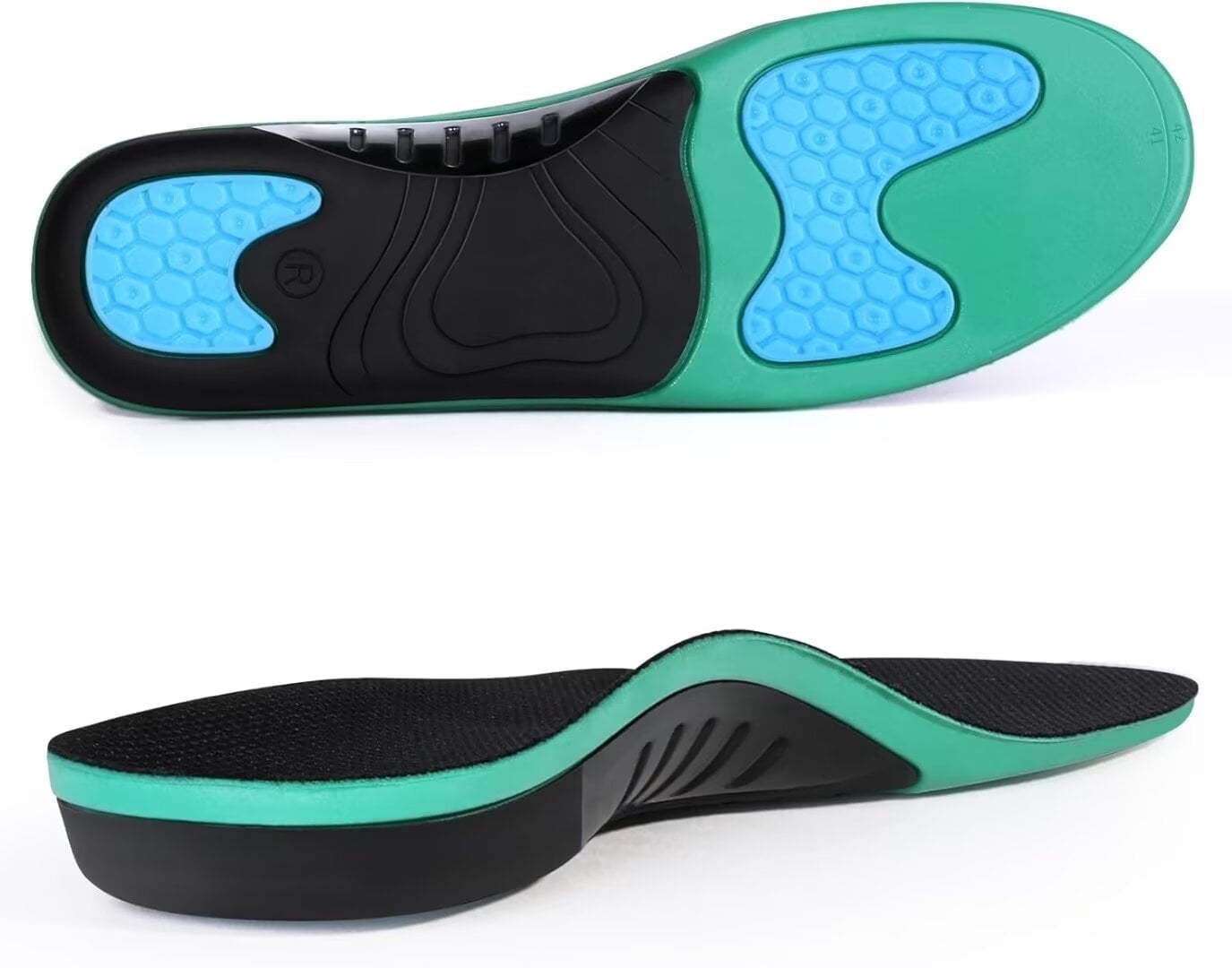 3ANGNI Arch Support Insoles for Plantar Fasciitis Relief, Orthotic Insoles for Flat Feet, Heel Pain, Over Pronation, Foot Pain, High Arch Support Insoles Men Women, Comfort, Shock Absorbing