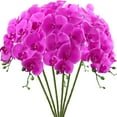 thumbnail image 1 of 3Artificial Phalaenopsis Flowers Artificial Orchid Flowers Stem Plants for Home Décor (Purple), 1 of 5