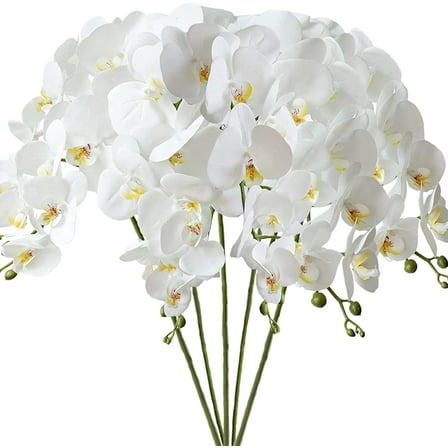3Artificial Phalaenopsis Flowers Artificial Orchid Flowers Stem Plants for Home Décor