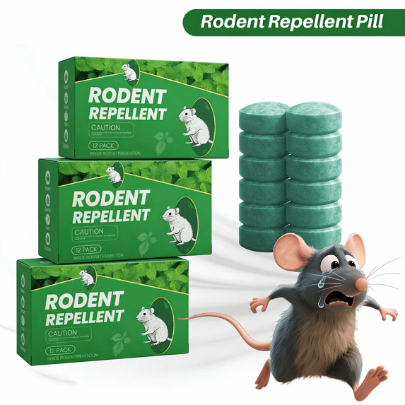 3Bags (36 PCS) Peppermint Oil Rodent Repellent, Natural Deterrent for Mice Rats Squirrels, Indoor & Outdoor Use, Family & Pet Safe for Home Cars Garages RVs