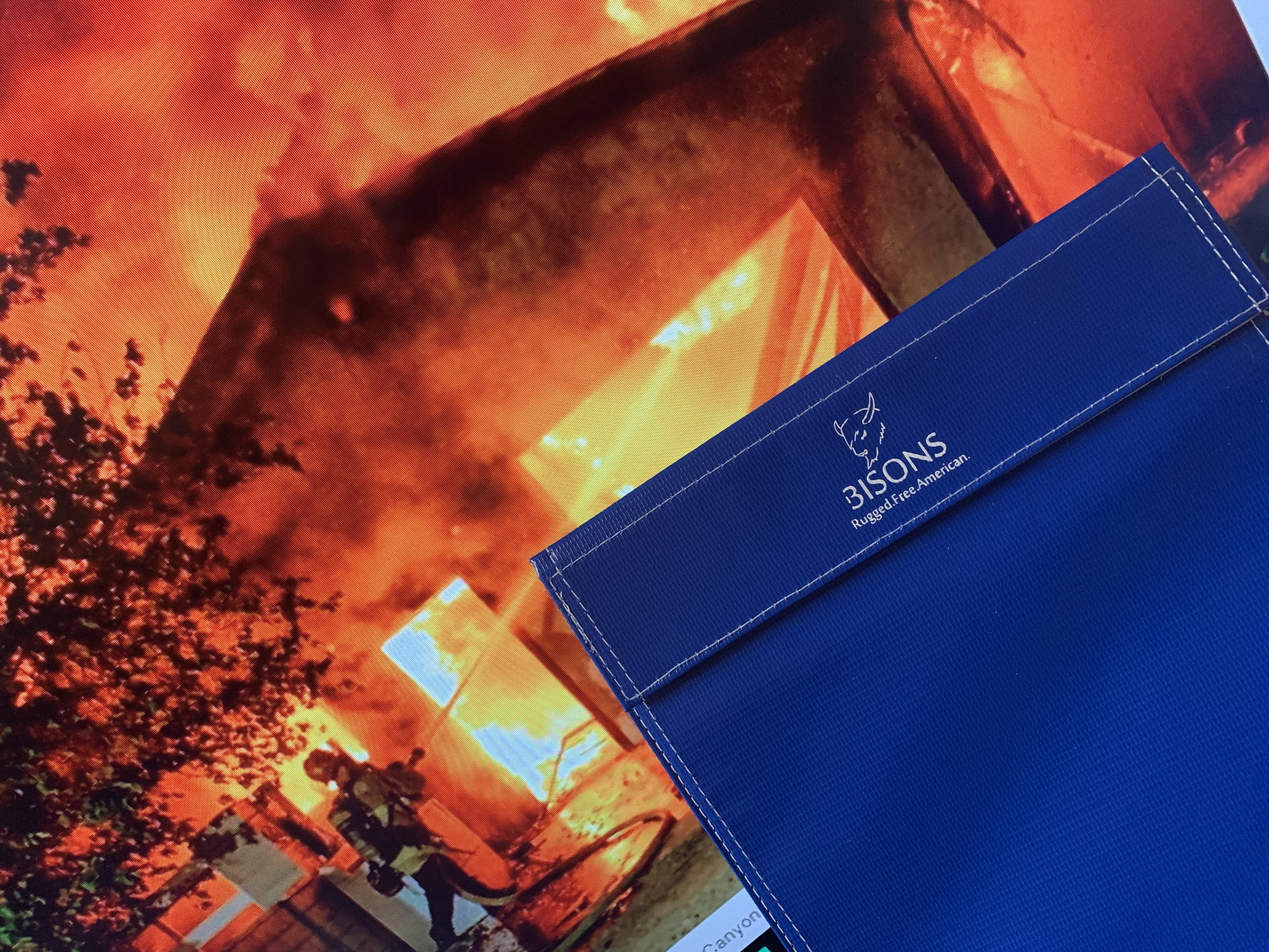 3Bisons Fireproof Money Safe Document Bag, Flame Resistant and Water ...