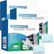 3Box Deep Cleaning Dishwasher Cleaner Tablets Active Odor Remover Internal Washer Cleaner Tablets Descalerxxw