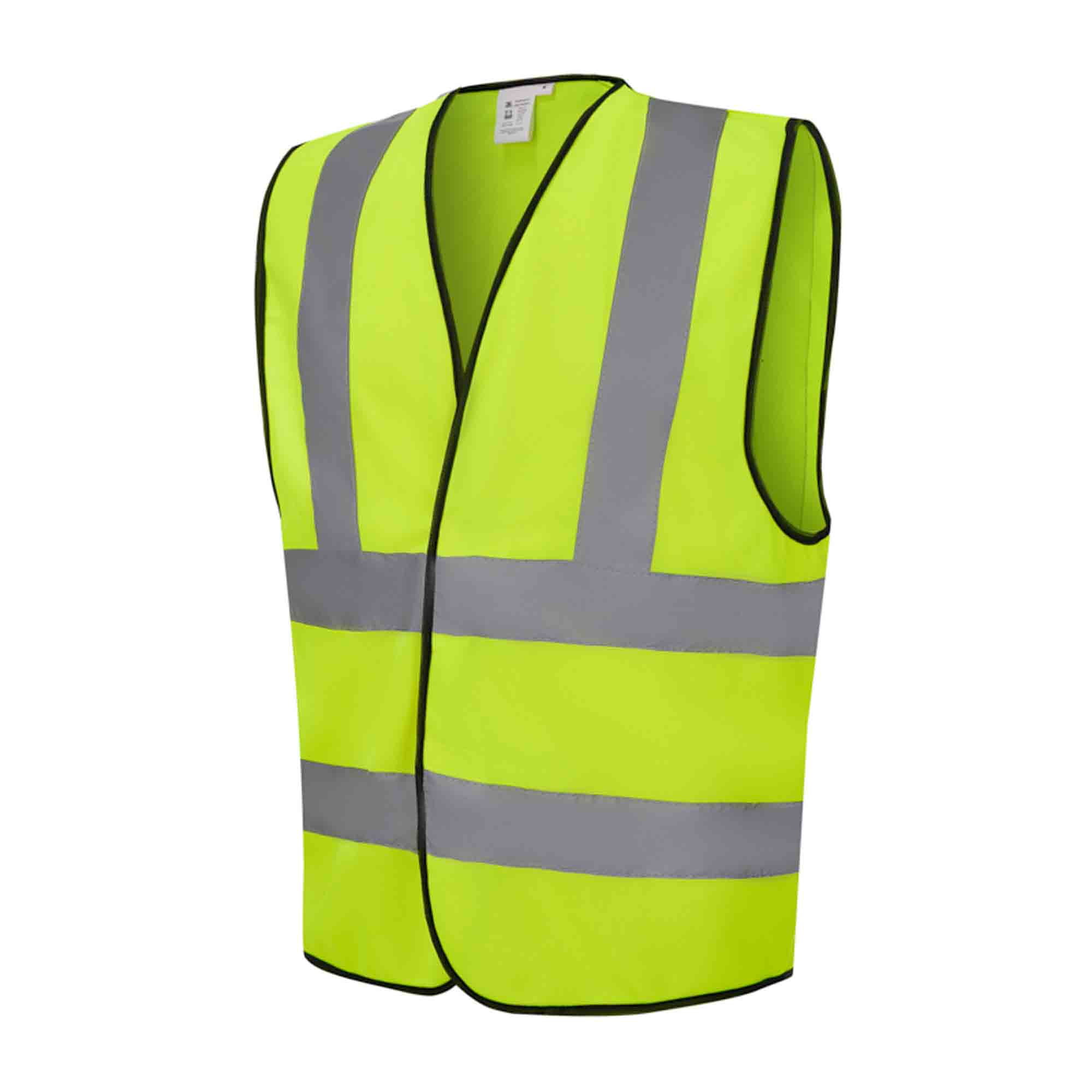 FX Safety Yellow Two-Tone Utility Vest – ANSI/ISEA 107-2015, With Photo ID Pocket, Size XL+