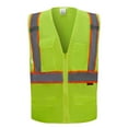 thumbnail image 1 of 3C Products ANSI/ISEA 107-2015 Class 2 Safety Green Ultra Soft Mesh Surveyor Safety Vest w/ Multi-Pockets, Mic Tabs and Pen Holder - SV2500-4XL, 1 of 11