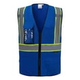 thumbnail image 1 of 3C Products Non-ANSI/ISEA 107-2015 Class 2 Royal Blue Ultra Soft Mesh Surveyor Safety Vest w/ Multi-Pockets, Mic Tabs and Pen Holder - SV2510-XL, 1 of 8