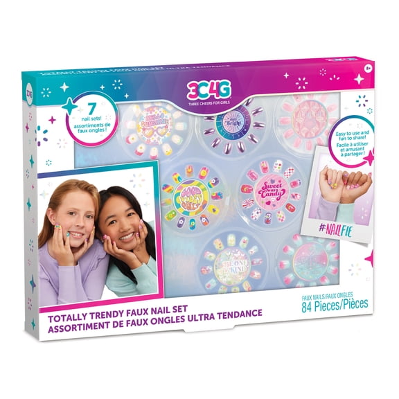 3C4G: Totally Trendy Faux Nail Sets, 84 Pieces
