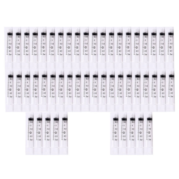 3CC Sterile Syringe Only with Luer Lock Tip - 50 Syringes Without a Needle by Easy Glide - Great for Medicine, Feeding Tubes, and Home Care