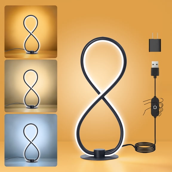 Sunnyin LED Lights Table Lamp 3CCT 2700K/4000K/6500K USB Adapter Night Light