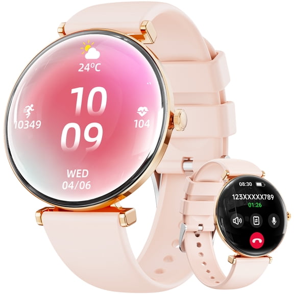 3CLOUDGE Smart Watch for Women 1.43" AMOLED Smartwatch with IP68 Waterproof/100+ Sport Modes/Answer/Make Calls, fits for Android and Iphone Devices, Perfect Gift (Pink)