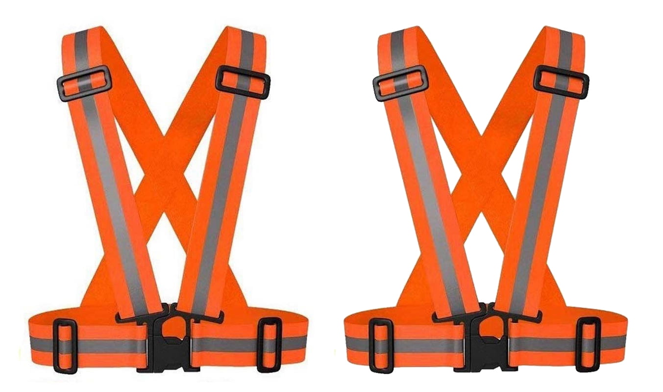 3CSVSP8120 Safety Orange Adjustable Safety Suspenders / Harness (2 Pcs)