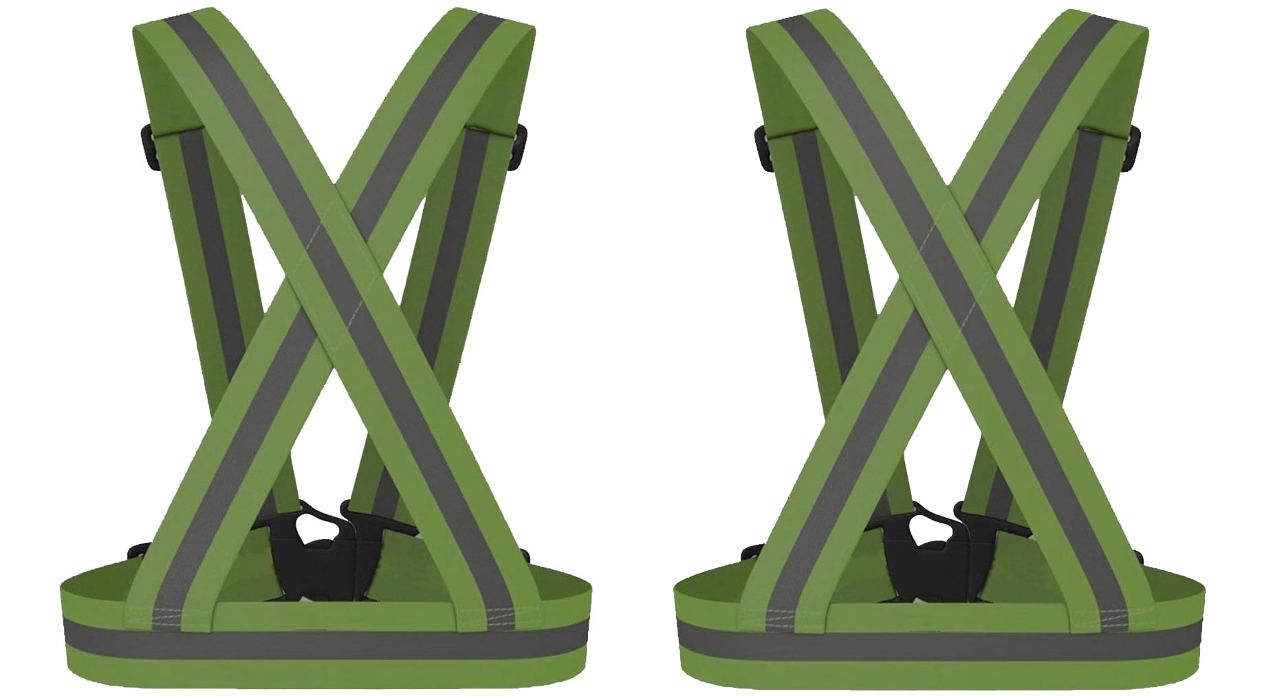 3CSVSP8130 Dark Green Adjustable Safety Suspenders / Harness 2pcs
