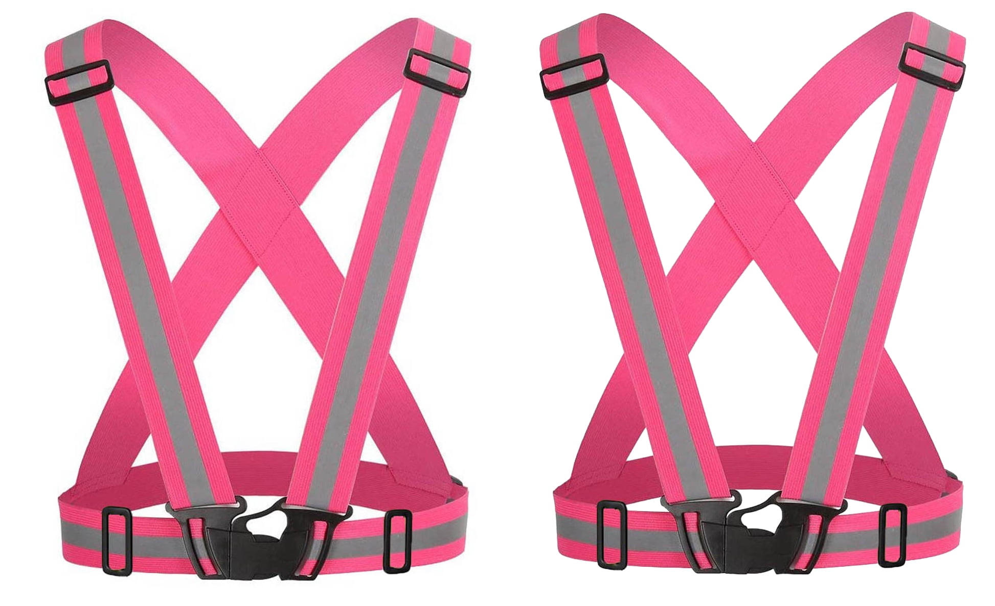 3CSVSP8170 Hot Pink Adjustable Safety Suspenders / Harness (2pcs)